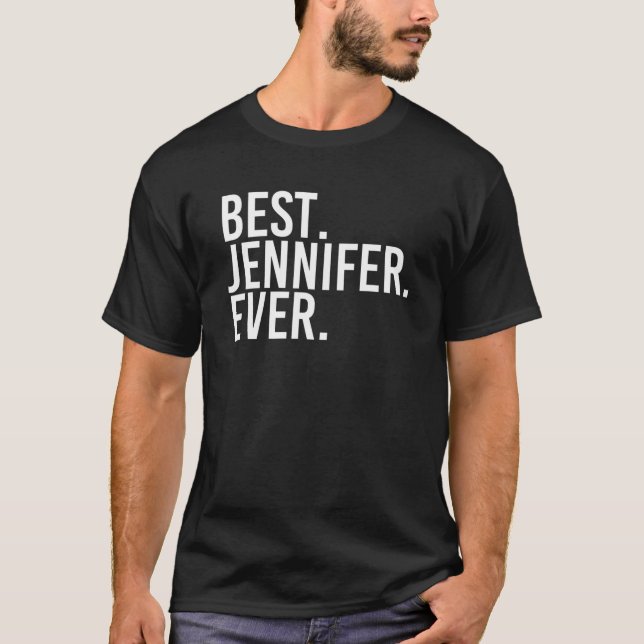 Camiseta MELHOR. JENNIFER. NUNCA. Nome do presente Personal (Frente)