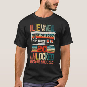 Camiseta Melhor Jogo De Vintage Vintage De Nível 20 Desbloq