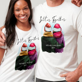 Camiseta Melhor Juntos Casais personalizados Natal