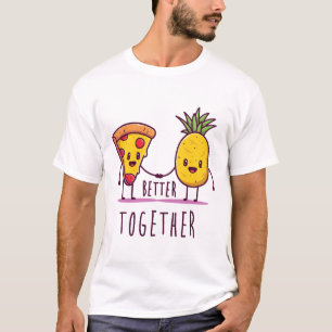 Camiseta Melhor Juntos Pizza Engraçada O Amor é Amor