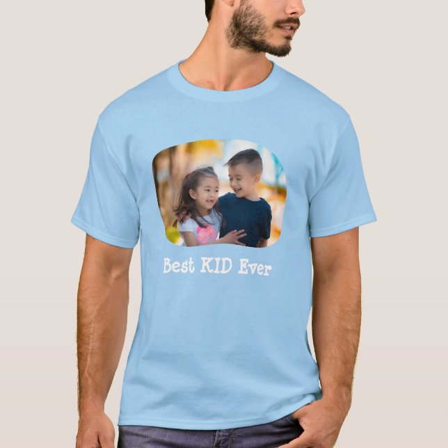 Camiseta Melhor KID já carregou sua foto horizontal da famí (Frente)