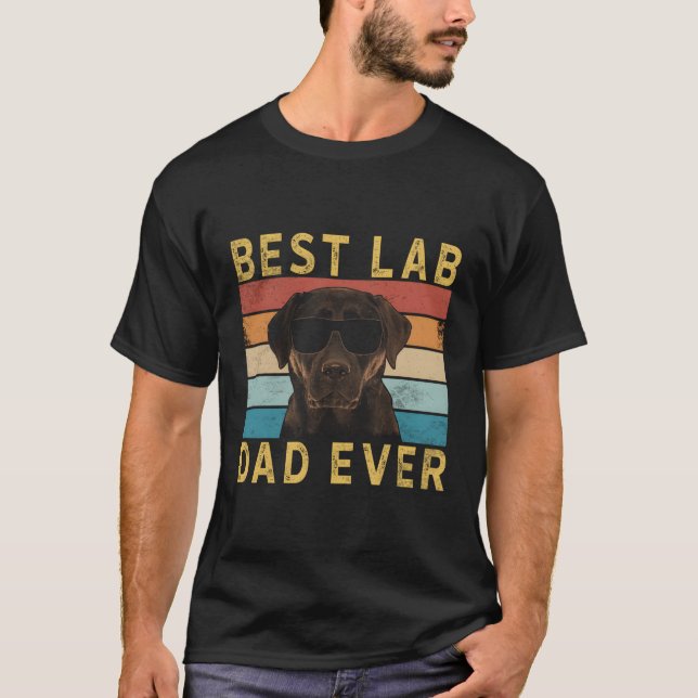 Camiseta Melhor Laboratório de Chocolate Labrador De Pai (Frente)