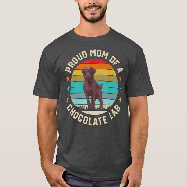 Camiseta Melhor Laboratório de Chocolate Mãe Cachorro Lover (Frente)