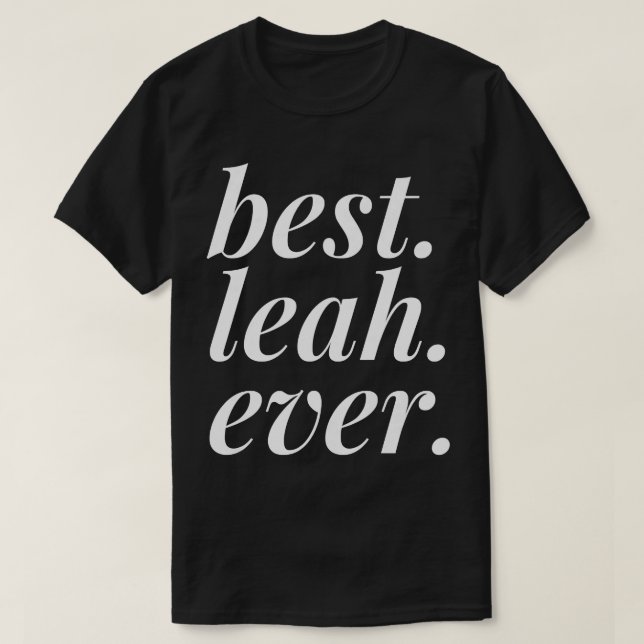 Camiseta Melhor Leah Já Nome Mulher Personalizada BFF Fr (Frente do Design)