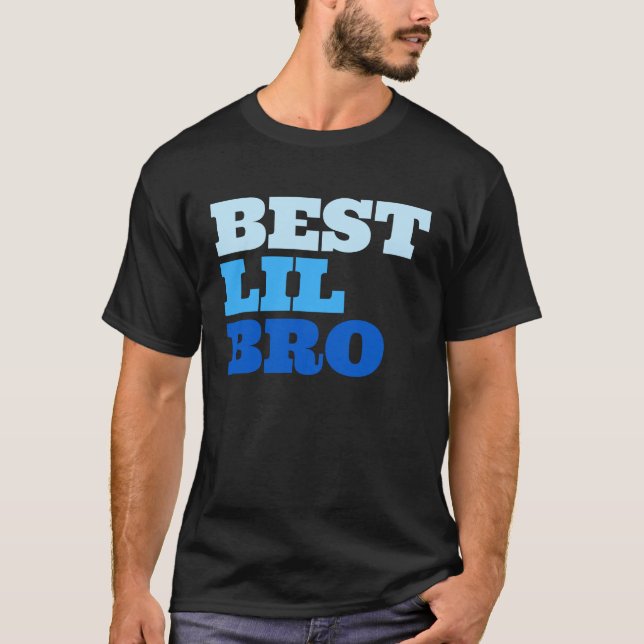 Camiseta Melhor Lil Bro Pequeno Irmão Irmão Irmão Apaixonad (Frente)