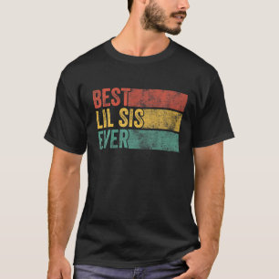 Camiseta Melhor Lil Sis Nunca Irmãozinha Aniversário Engr