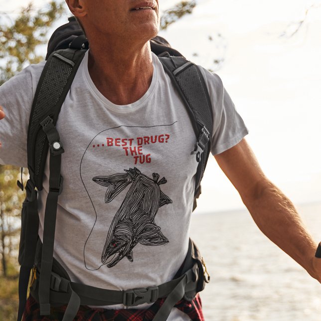 CAMISETA MELHOR LINHA DE PESCA DE DROGA NEGRA VERMELHA (Criador carregado)