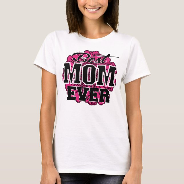 Camiseta Melhor Mãe Alguma Vez Floral (Frente)