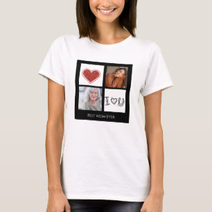 Camiseta Melhor Mãe Alguma Vez Foto Collage T-Shirt