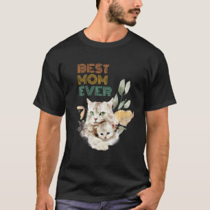 Camiseta Melhor Mãe Alguma Vez Mãe Gata Gi Dia de as mães A