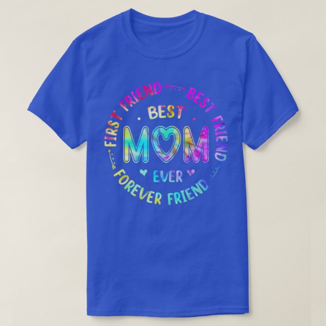 Camiseta Melhor Mãe Alguma Vez Tie Dye Mama Mamãe Mamãe Avó (Frente do Design)