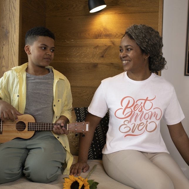 Camiseta Melhor Mãe Caligrafia De Pincel (Criador carregado)