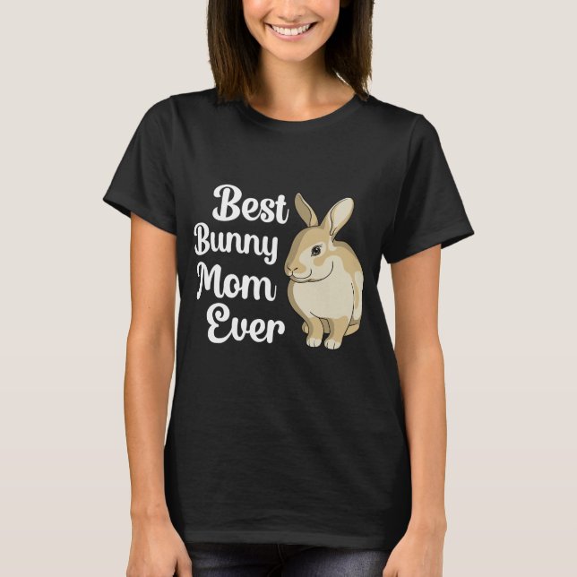 Camiseta Melhor Mãe Coelhinha Engraçado Coelho Coelho (Frente)