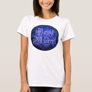 Camiseta Melhor mãe com fundo azul