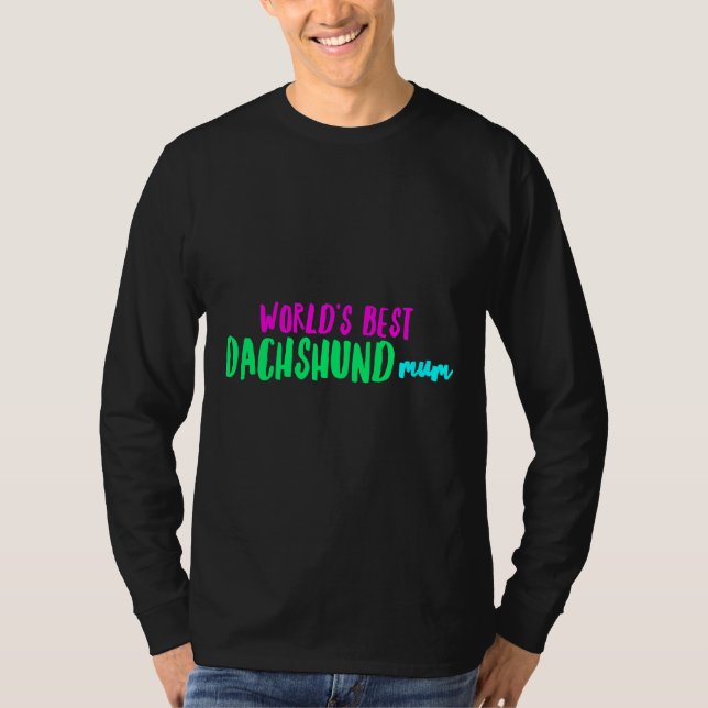 Camiseta Melhor Mãe Dachshund Da Amp (Frente)