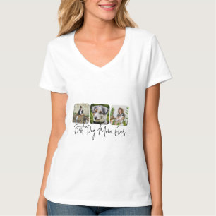 Camiseta Melhor Mãe De Cachorro - Colagem Personalizada De