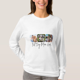 Camiseta Melhor Mãe De Cachorro - Colagem Personalizada De