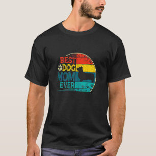 Camiseta Melhor Mãe de Cachorro Corgi Antigo Dia das Mães
