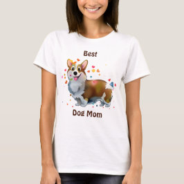 Camiseta Melhor mãe de cachorro Corgi para um bom humor