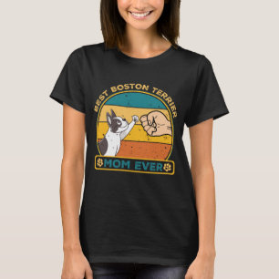 Camiseta Melhor mãe de cachorro de Boston Terrier