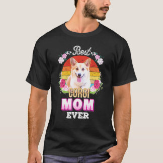 Camiseta Melhor Mãe de Cachorro de Todos os Tempos Floral R