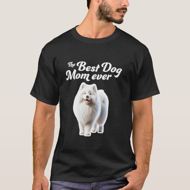 Camiseta Melhor Mãe de Cachorro de Todos os Tempos - Samoye (Frente)