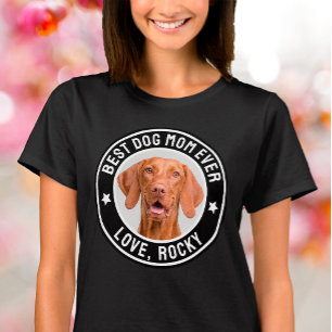 Camiseta Melhor Mãe de Cachorro do Mundo Foto & Nome Person