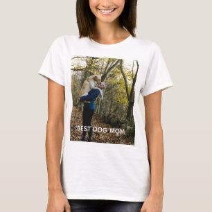 Camiseta Melhor Mãe de Cachorro Foto Personalizada do Cacho