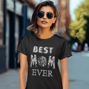 Camiseta Melhor Mãe De Caligrafia Dia de as mães De Girasso