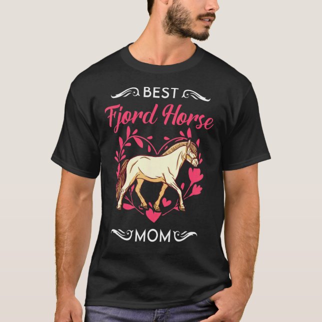 Camiseta Melhor Mãe de Cavalo Fjord (Frente)