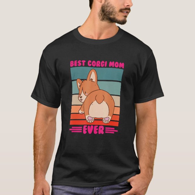 Camiseta melhor mãe de corgi de animais de estimação (Frente)