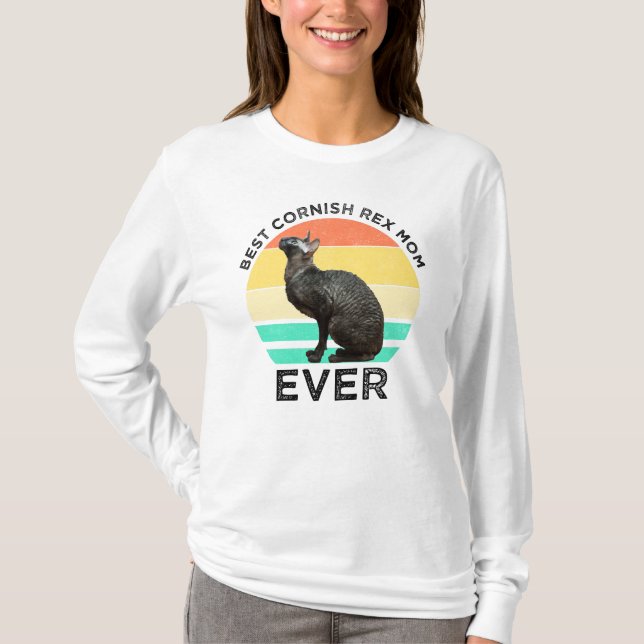 Camiseta Melhor Mãe de Cornish Rex de Todos os Tempos (Frente)