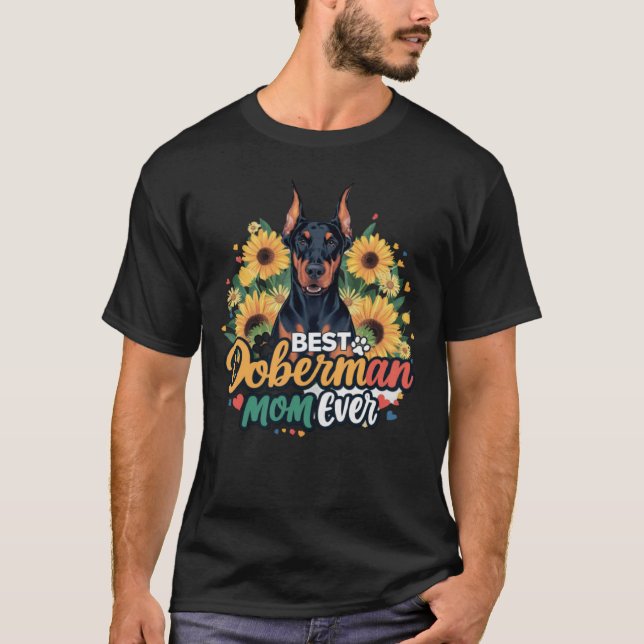 Camiseta Melhor Mãe de Doberman de Todos os Tempos (Frente)