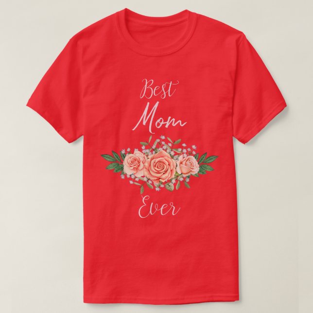 Camiseta Melhor Mãe de flor (Frente do Design)
