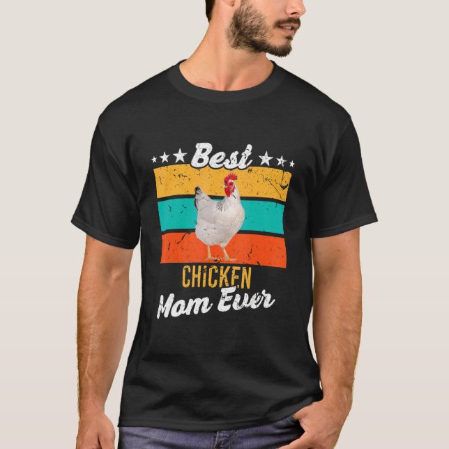 Camiseta Melhor Mãe de Frango de Todos os Tempos Mamãe Fran (Frente)