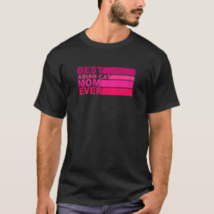 Camiseta Melhor Mãe de Gato Asiática de Todos os Tempos Fem