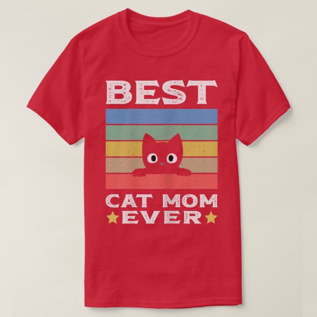 Camiseta Melhor Mãe de Gato de Mãe de Nunca  (Frente do Design)
