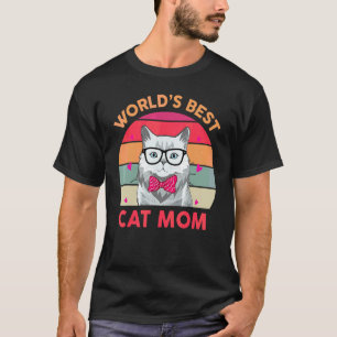 Camiseta Melhor Mãe de Gato do Mundo Feminino Gatinho Pet M