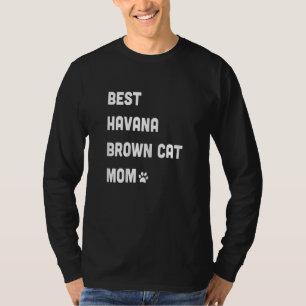 Camiseta Melhor Mãe de Gato Havana Marrom Feminino