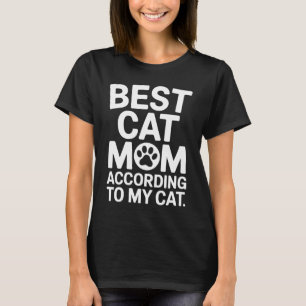 Camiseta Melhor Mãe de Gato Segundo Meu Gato Presente