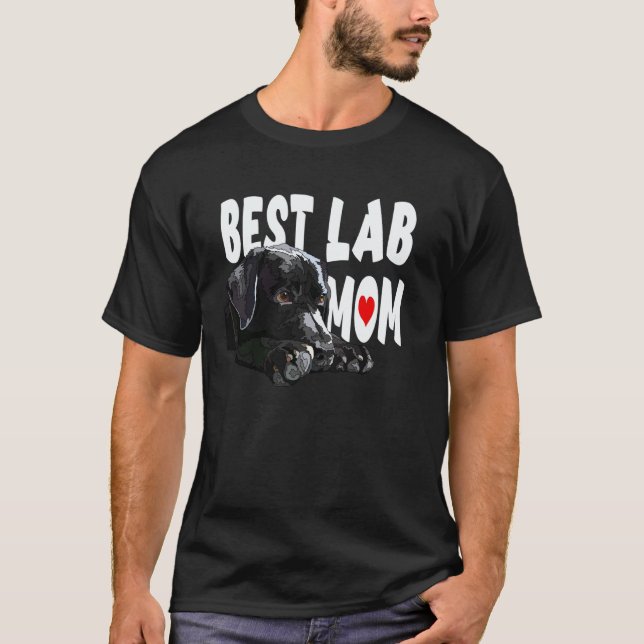 Camiseta Melhor Mãe de Lab Black Labrador Retriever Mãe Cac (Frente)
