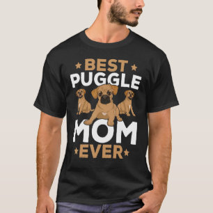 Camiseta Melhor Mãe de Puggle Cachorro Dono de Animal Dia d