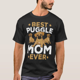 Camiseta Melhor Mãe de Puggle Dona de Cachorro Proprietária