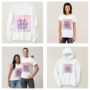Camiseta Melhor Mãe de Todos os Tempos Corações Rosas Borbo
