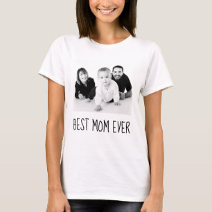 Camiseta Melhor Mãe de Todos os Tempos, Foto Personalizada 