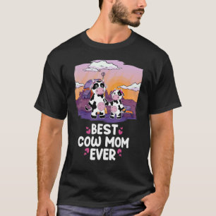 Camiseta Melhor Mãe de Vaca de Todos os Tempos Vaca Fofa Mã