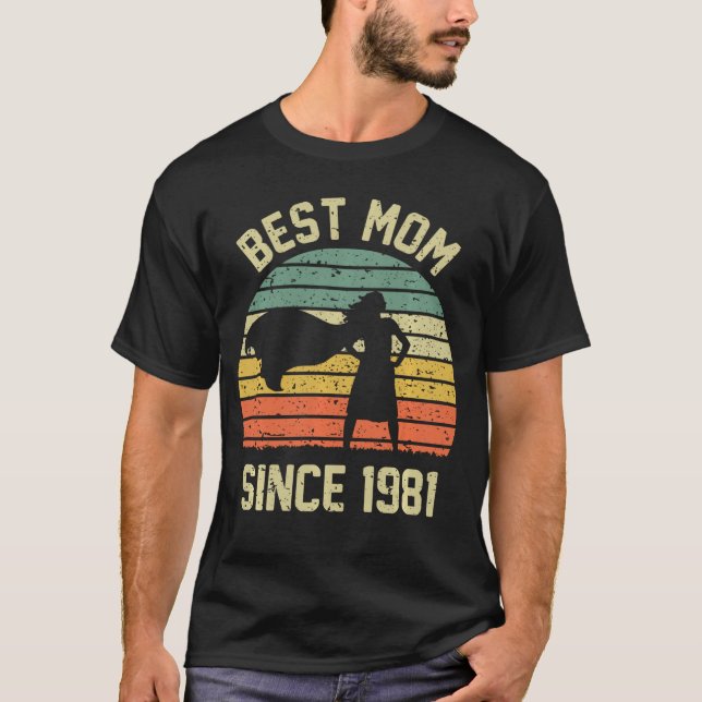 Camiseta Melhor Mãe Desde 1981 Mãe Mamãe Presentes Dia das  (Frente)