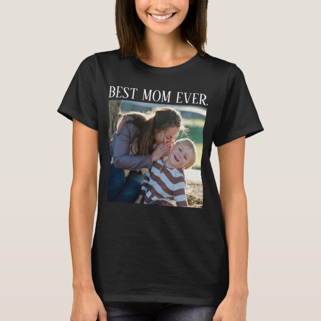 Camiseta Melhor Mãe, Dia de as mães de fotos personalizado, (Frente)