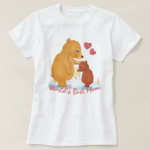 Melhor Mãe do Mundo - Bear Mãe e Bebê T-Shirt