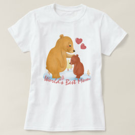 Camiseta Melhor Mãe do Mundo - Bear Mãe e Bebê T-Shirt
